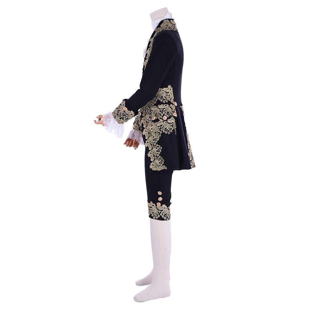 Victorian Costume Men Rococo Costume Suit Jacket Vest Prince Cosplay Halloween