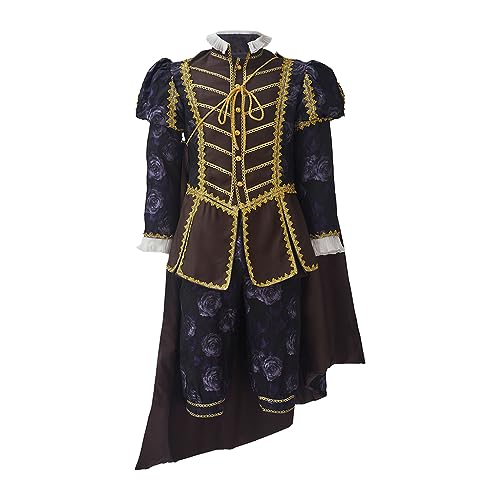 Victorian Costume Men Rococo Costume Suit Jacket Vest Prince Cosplay Halloween