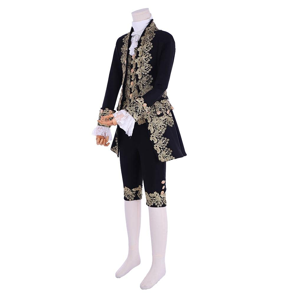 Victorian Costume Men Rococo Costume Suit Jacket Vest Prince Cosplay Halloween