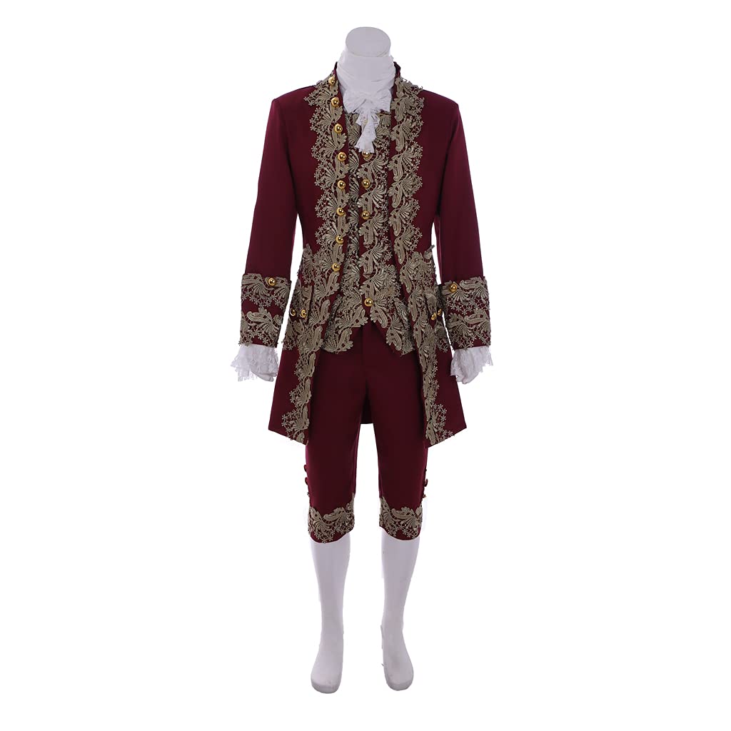 Victorian Costume Men Rococo Costume Suit Jacket Vest Prince Cosplay Halloween