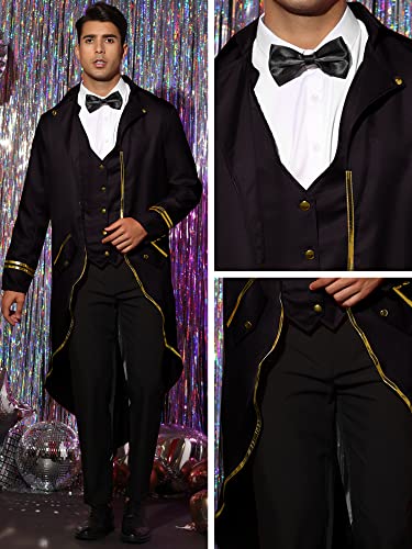 Lars Amadeus Steampunk Tailcoat for Men's Medieval Gothic Costume Vintage Victorian Jackets