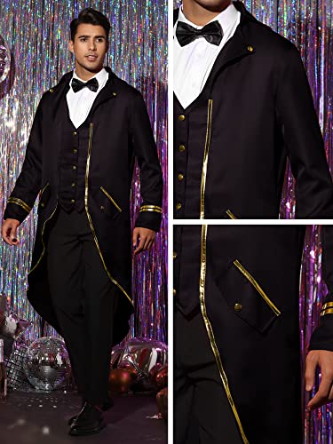 Lars Amadeus Steampunk Tailcoat for Men's Medieval Gothic Costume Vintage Victorian Jackets