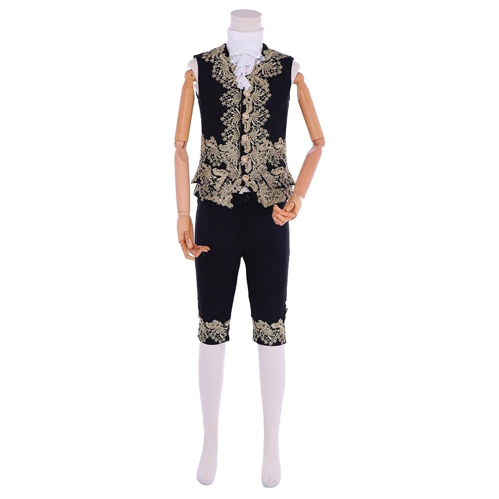 Victorian Costume Men Rococo Costume Suit Jacket Vest Prince Cosplay Halloween