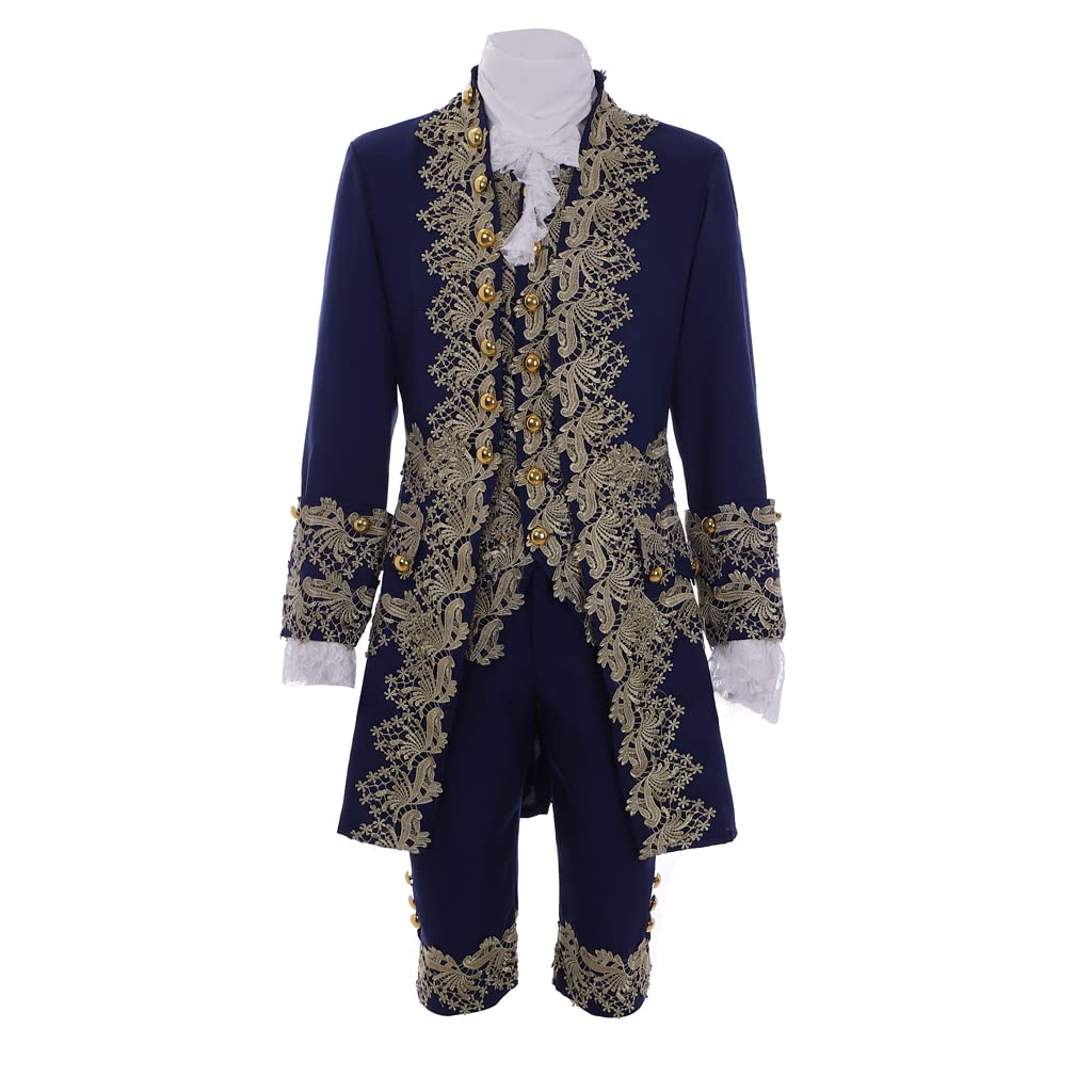 Victorian Costume Men Rococo Costume Suit Jacket Vest Prince Cosplay Halloween