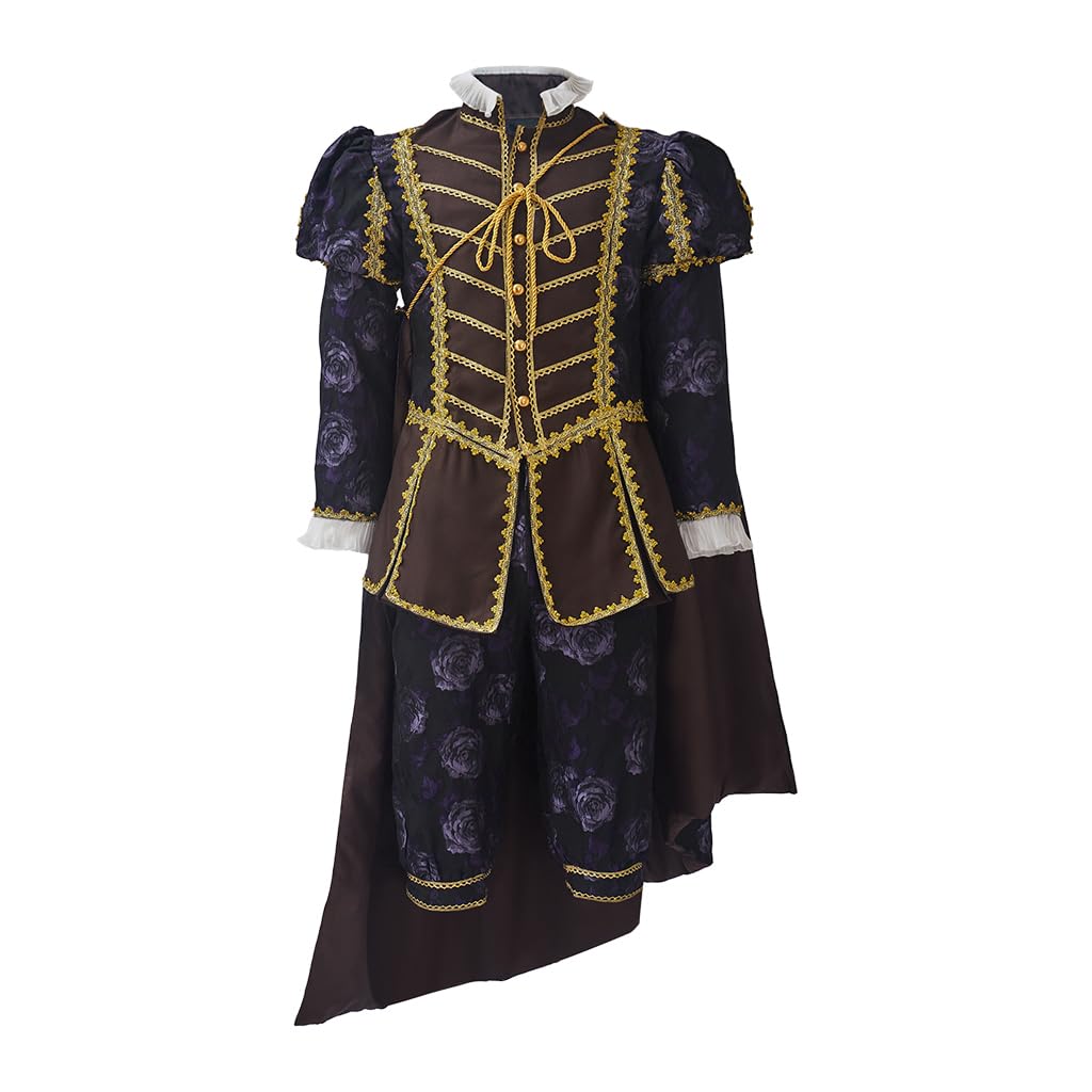 Victorian Costume Men Rococo Costume Suit Jacket Vest Prince Cosplay Halloween