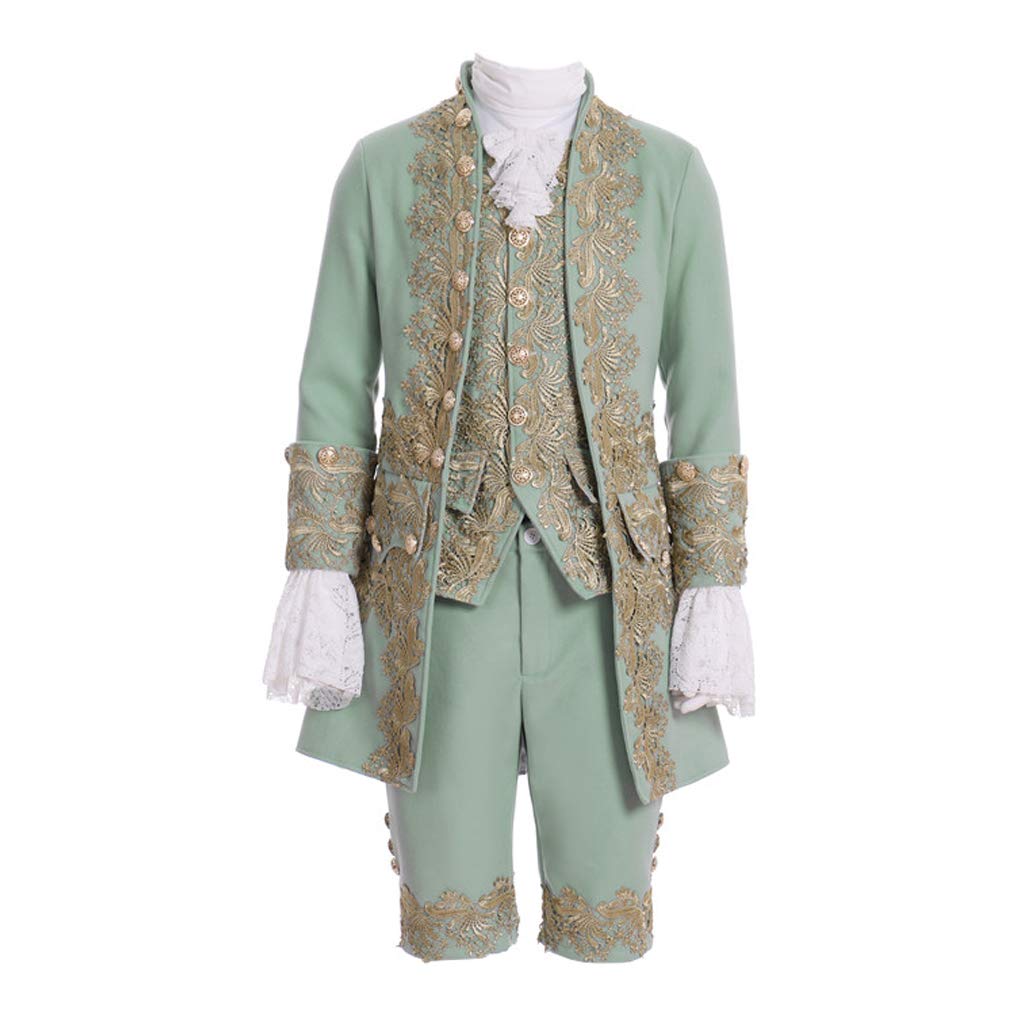 Victorian Costume Men Rococo Costume Suit Jacket Vest Prince Cosplay Halloween